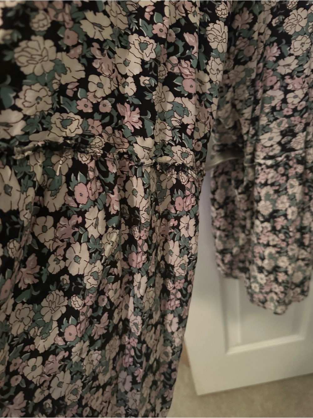 NATURAL LIFE Black Maxi Dress with Pink and Cream Floral Print - Picture 6 of 6
